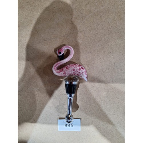 895 - Murano Stork Bottle Top