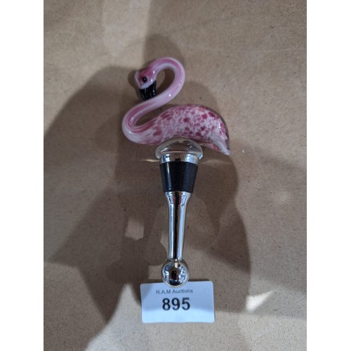 895 - Murano Stork Bottle Top