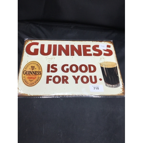 710 - Guinness is good for you metal sign