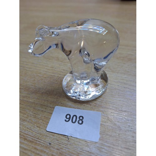 908 - Crystal Glass Bear