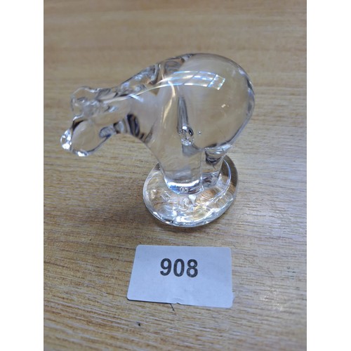 908 - Crystal Glass Bear