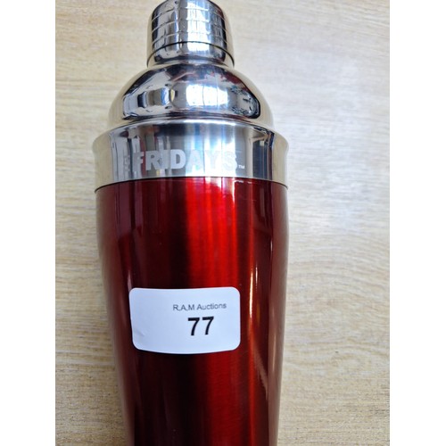 77 - Red Chrome Cocktail Shaker