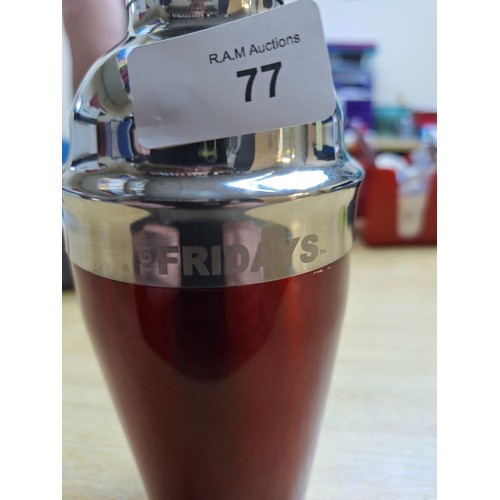 77 - Red Chrome Cocktail Shaker