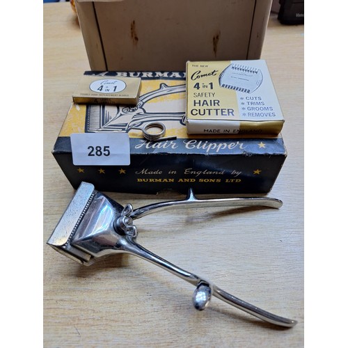 285 - Vintage Burman Hair Clipper In The Original Box