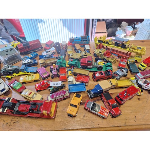 1236 - Hugh selection vintage cars hot wheels,matchbox,etc