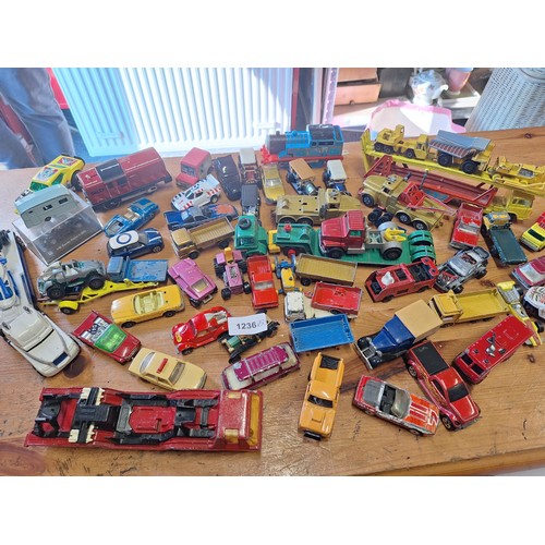 1236 - Hugh selection vintage cars hot wheels,matchbox,etc