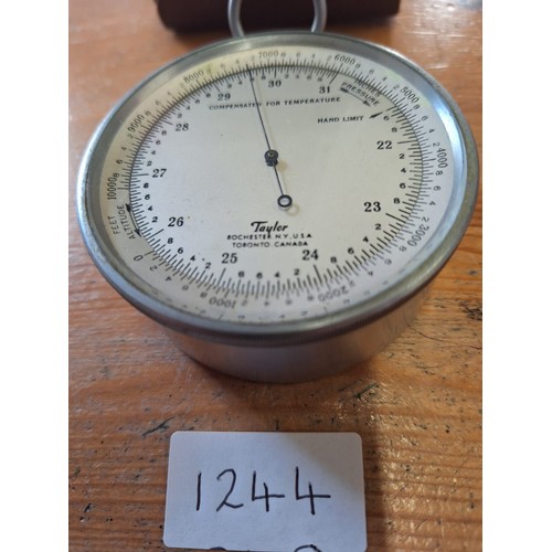 1244 - Military barometer air/temperature meter American made military