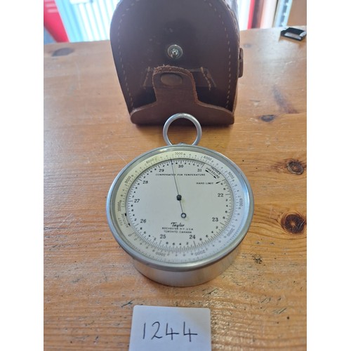 1244 - Military barometer air/temperature meter American made military