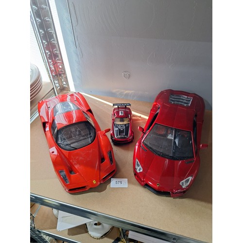 575 - Cars x3 To Include Ferrari, Lamborghini and Galaxy USA 14”x6”