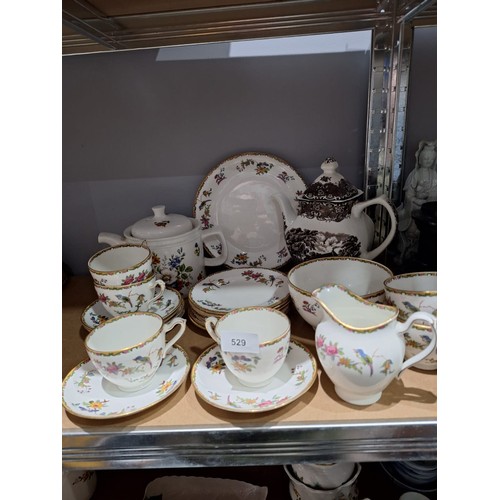 529 - Grafton Trios x3, Plates, Woods Teapot and a Vintage/Antique Grindley Teapot