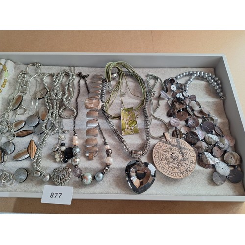 877 - Huge Tray Of Fashion and Vintage Jewellery To Include Watches, Necklaces and Bracelets