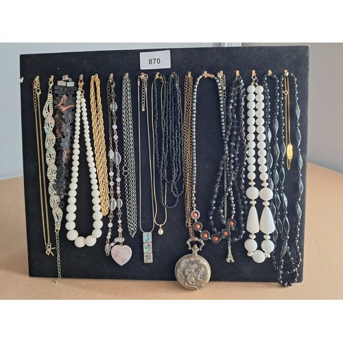 870 - Stand of F+V jewellery inc. x17 necklaces