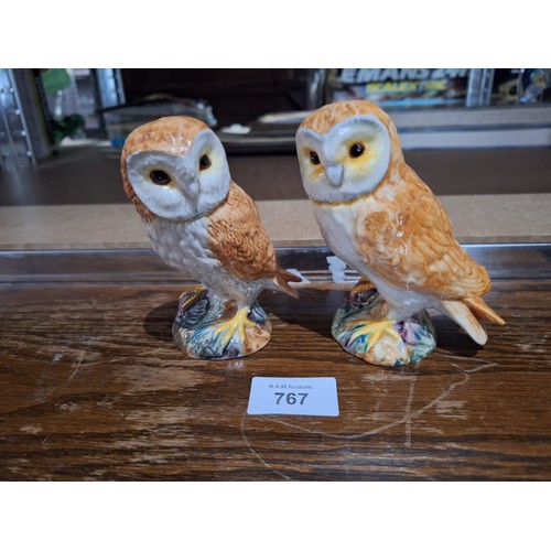 767 - Beswick owls x 2 5”