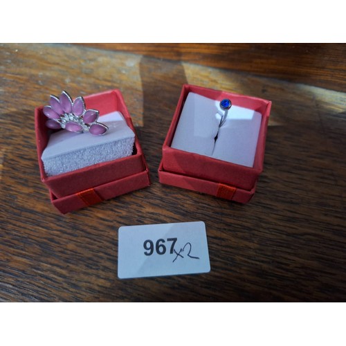 967 - 925 Sterling Silver Belly Button Bars Boxed