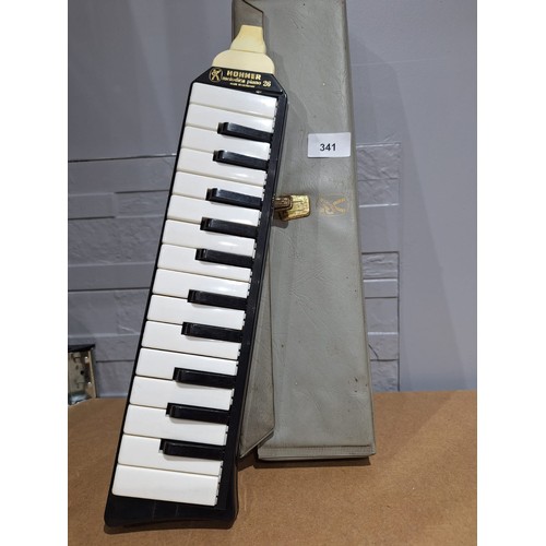 341 - Vintage Rare Cased Hohner Piano Melodica 26