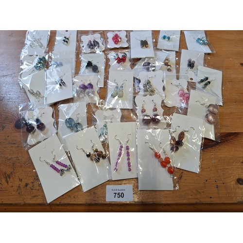 750 - Bag of 30+ F+V earrings new,on cards