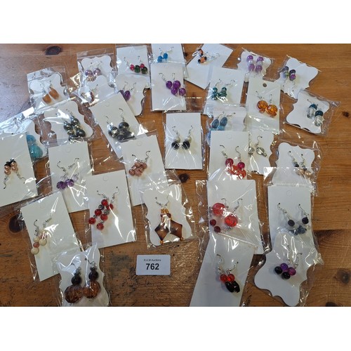 762 - Selection of 30+ new on cards F+V earrings