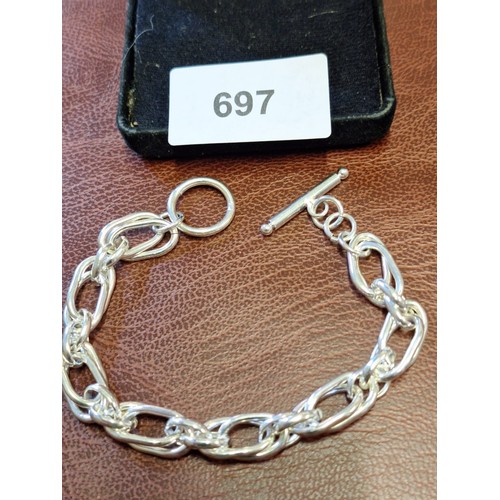 697 - Presented as 925 silver bracelet has marks