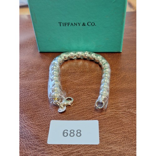 688 - Presented as Tiffany +Co bracelet still sealed