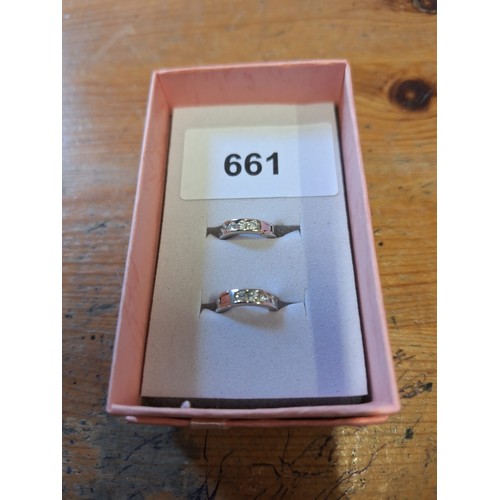 661 - Boxed 925 Silver Stoned Earrings