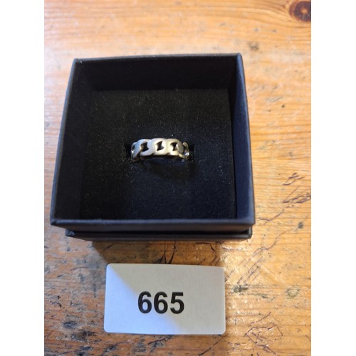 665 - Vintage Boxed 925 Silver Men's Ring