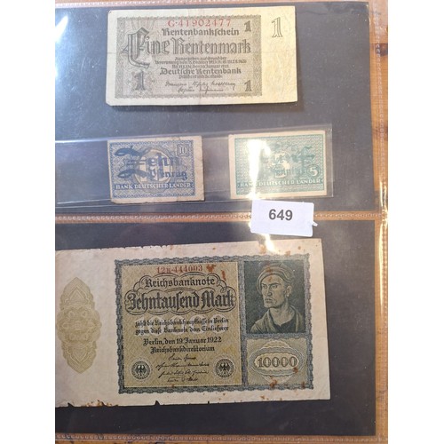 649 - Rare German Banknotes x6 from 1920's - 1930's