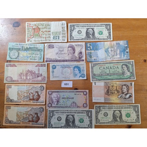 651 - Various Banknotes x 14