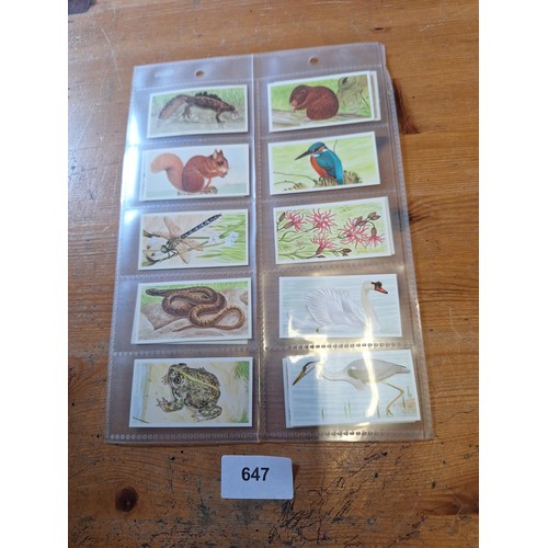 647 - Full set of Brooke bond  tea cards journey down stream