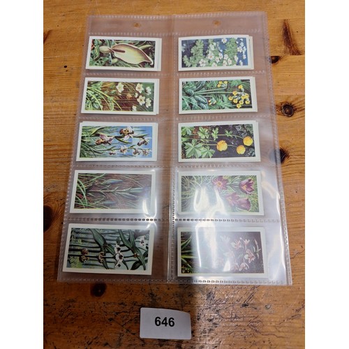 646 - Full set of Brooke bond  tea cards wild flowers