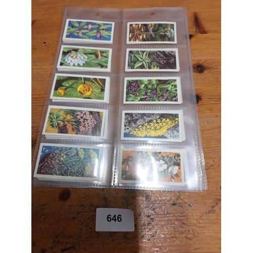 646 - Full set of Brooke bond  tea cards wild flowers