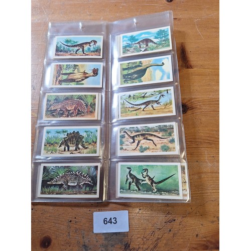 643 - Full set of Brooke bond  tea cards prehistoric animals