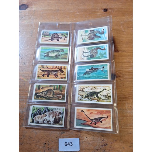 643 - Full set of Brooke bond  tea cards prehistoric animals