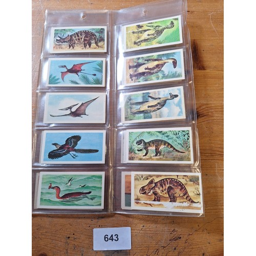 643 - Full set of Brooke bond  tea cards prehistoric animals