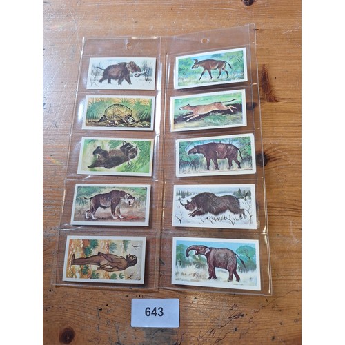 643 - Full set of Brooke bond  tea cards prehistoric animals