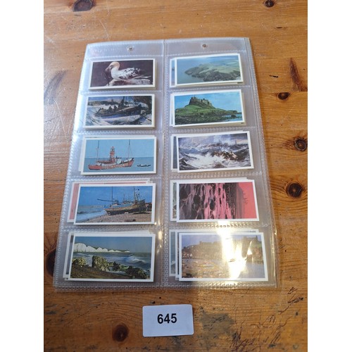 645 - Full set of Brooke bond  tea cards discovering the coast