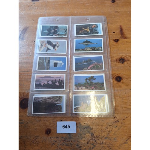 645 - Full set of Brooke bond  tea cards discovering the coast