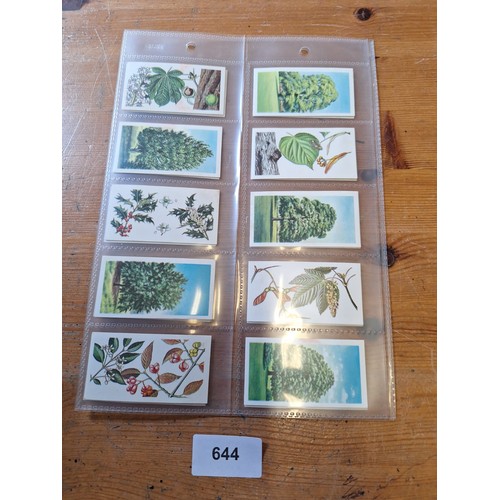 644 - Full set of Brooke bond  tea cards trees in Britain