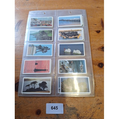 645 - Full set of Brooke bond  tea cards discovering the coast