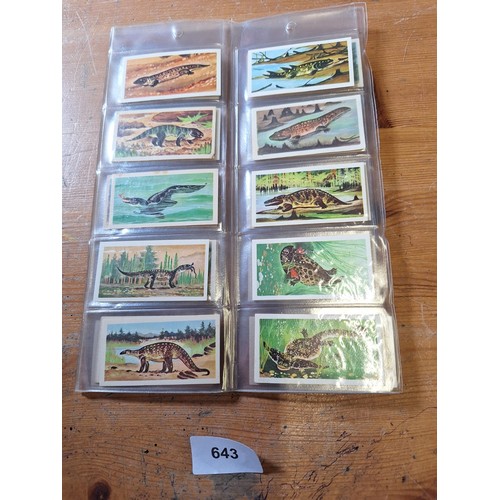 643 - Full set of Brooke bond  tea cards prehistoric animals