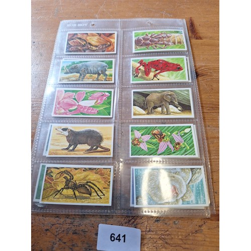 641 - Full set of Brooke bond tea cards incredible creatures