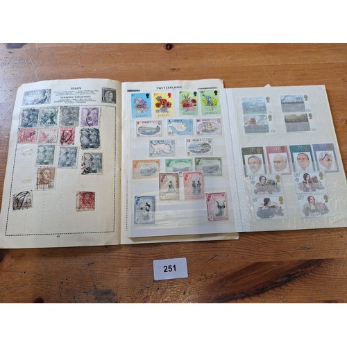 251 - Vintage Stamp Albums x2 (lots of stamps)