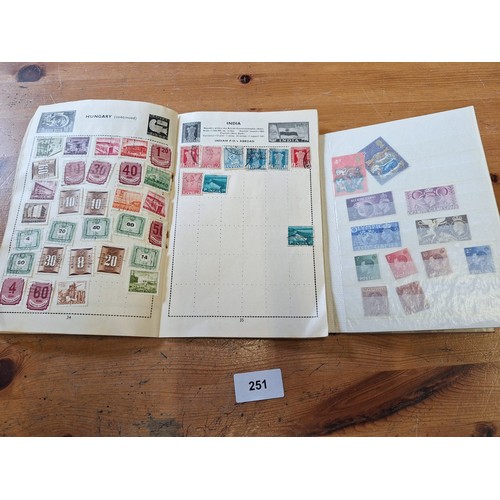 251 - Vintage Stamp Albums x2 (lots of stamps)