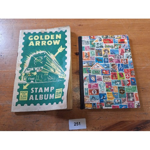 251 - Vintage Stamp Albums x2 (lots of stamps)