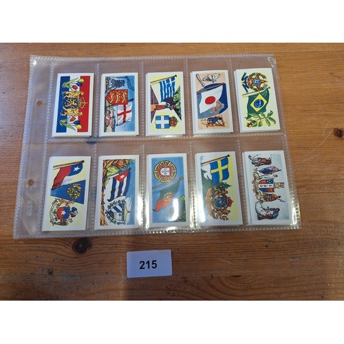 215 - Rare French Set Of Domino Filter Cards - Flags