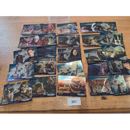 201 - Cased Set Of Star Wars Trading Cards In Super Condition