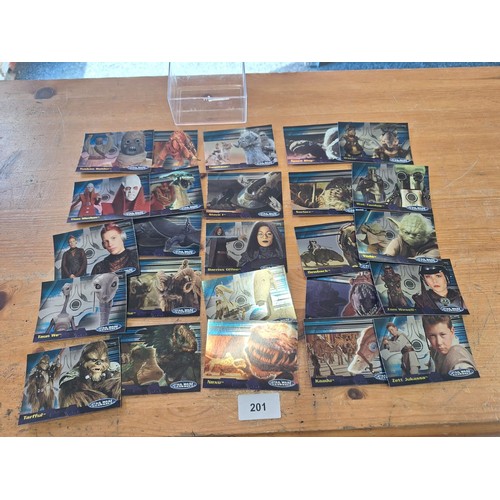 201 - Cased Set Of Star Wars Trading Cards In Super Condition