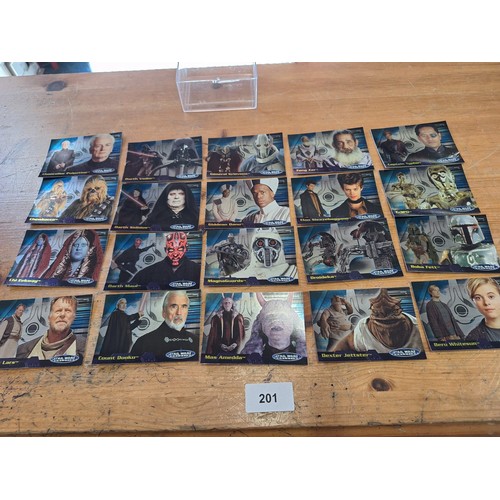 201 - Cased Set Of Star Wars Trading Cards In Super Condition