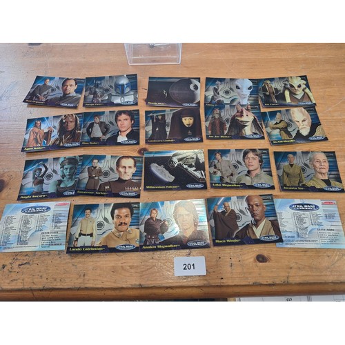 201 - Cased Set Of Star Wars Trading Cards In Super Condition