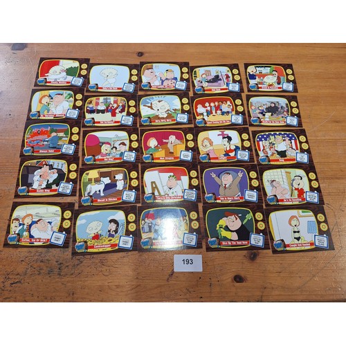 193 - Full Set Of The Family Guy Trading Cards Set 2 In The Case As New With Checklist