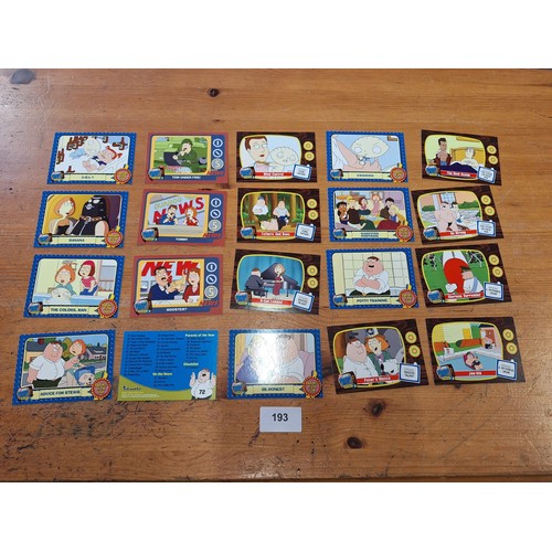 193 - Full Set Of The Family Guy Trading Cards Set 2 In The Case As New With Checklist